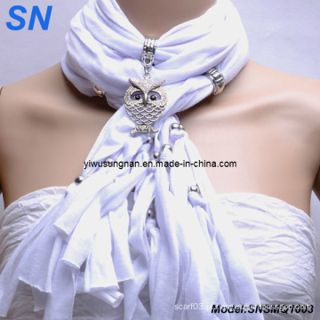 Cachecóis pingente de coruja com jóias para senhora (SNSM11003)